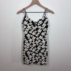 Stitch & Pine Fred Meyer Ebony/Fresh White Floral Dress NEW Size XS